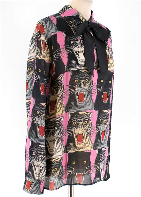 gucci tiger button up.